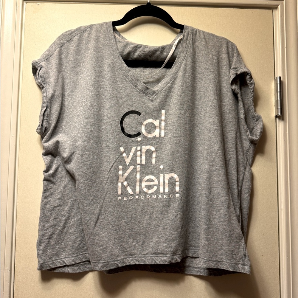 Calvin Klein Gray Boxy Short Sleeve Tee